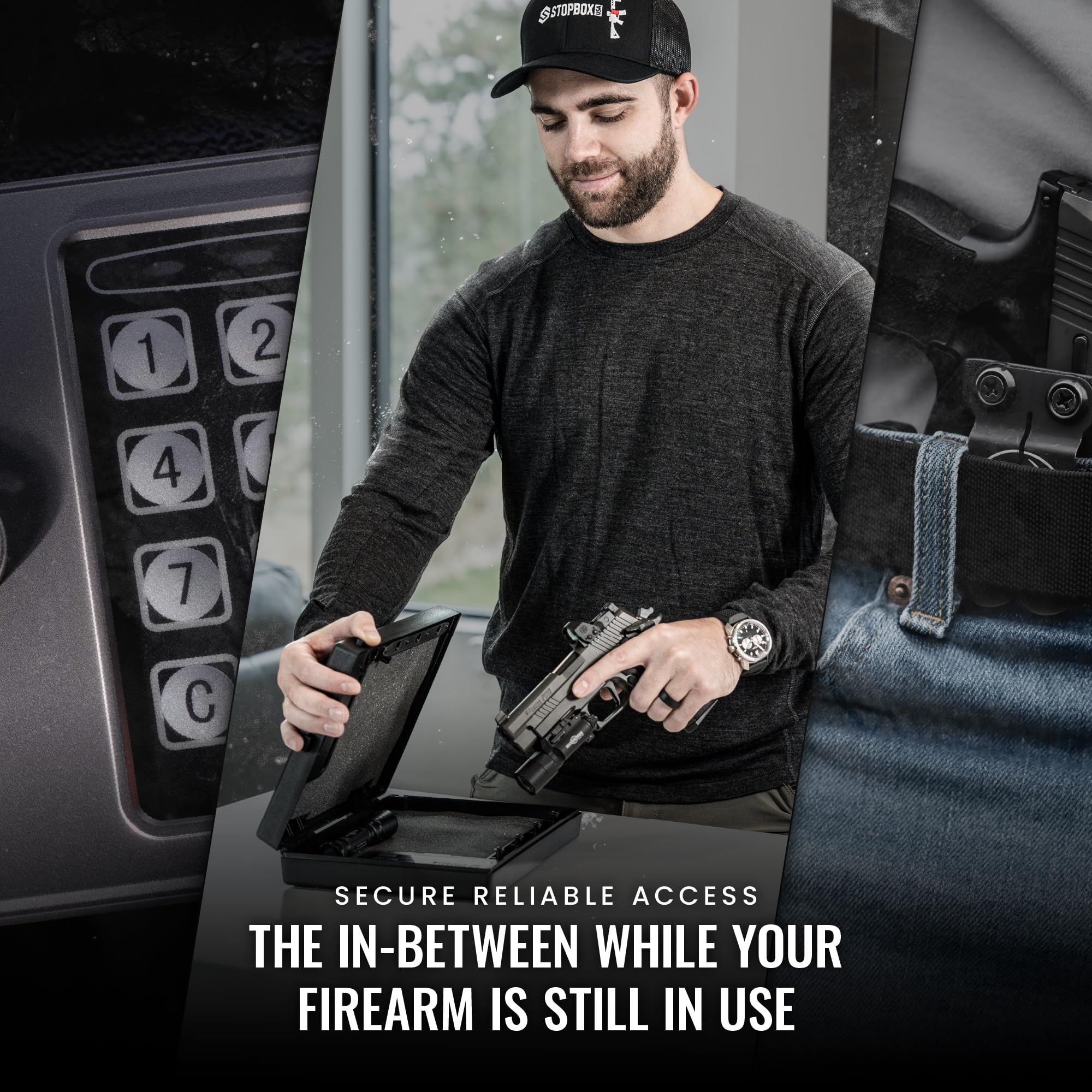 StopBox USA Pro TSA-compliant feature with padlock compatibility.