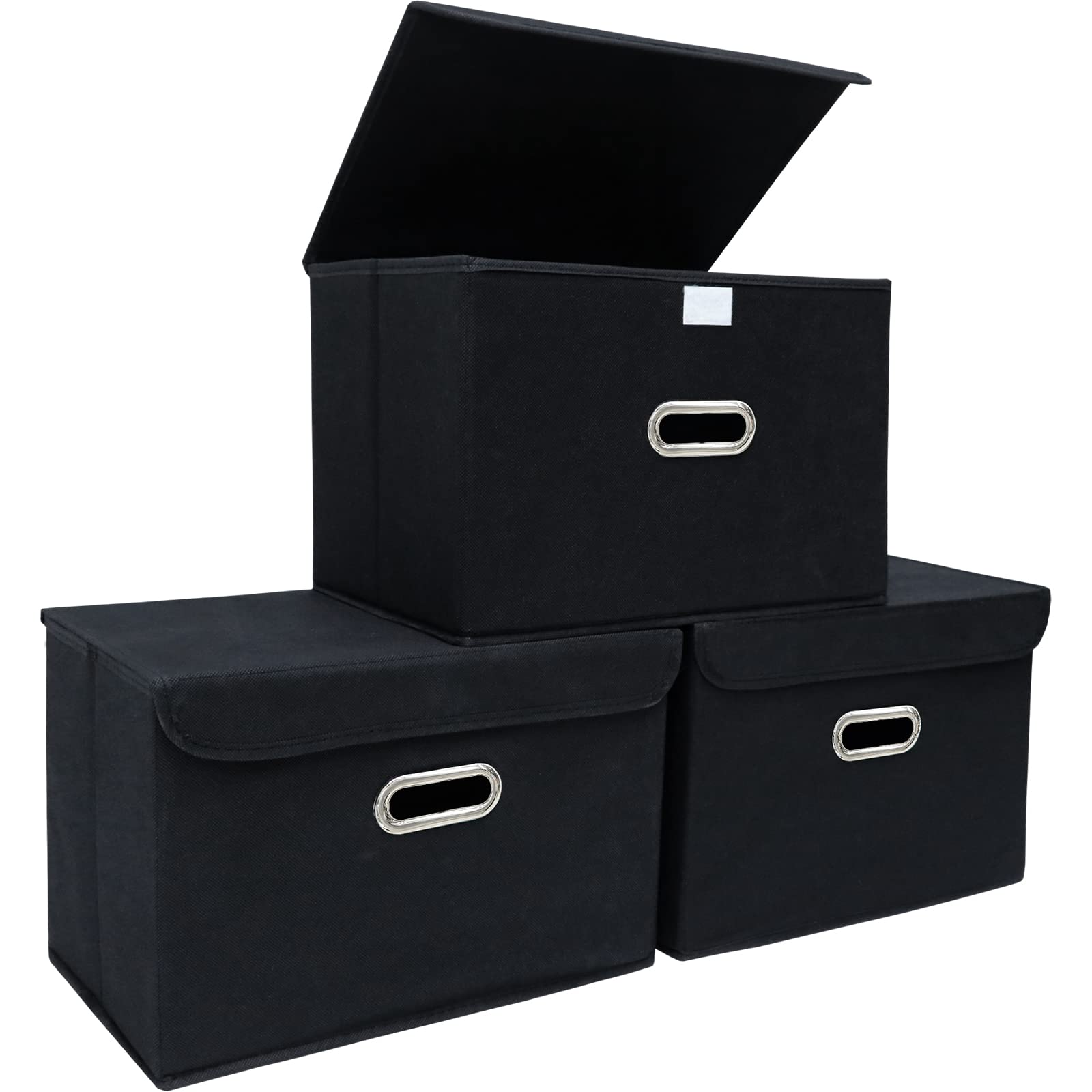 STOREONE fabric storage cube bin with lid for spacious closet organization.