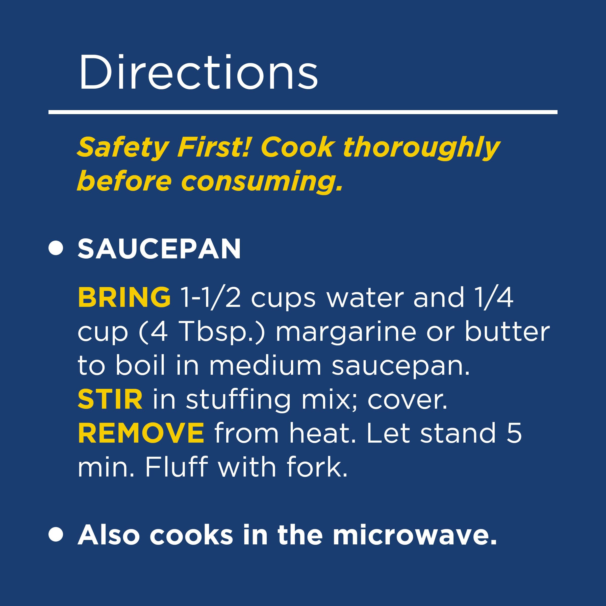 Stove Top Pork Stuffing Mix microwave-ready option for fast weeknight meals.