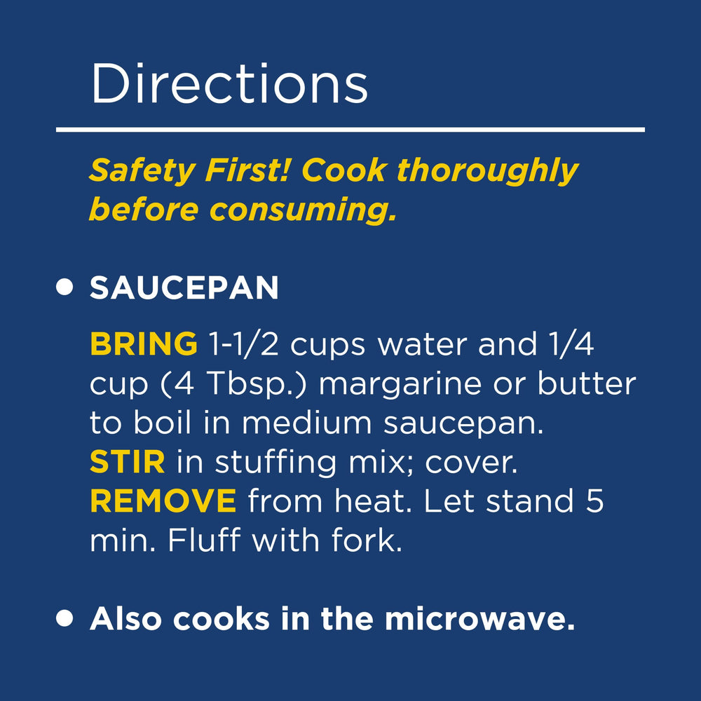 Stove Top Pork Stuffing Mix microwave-ready option for fast weeknight meals.