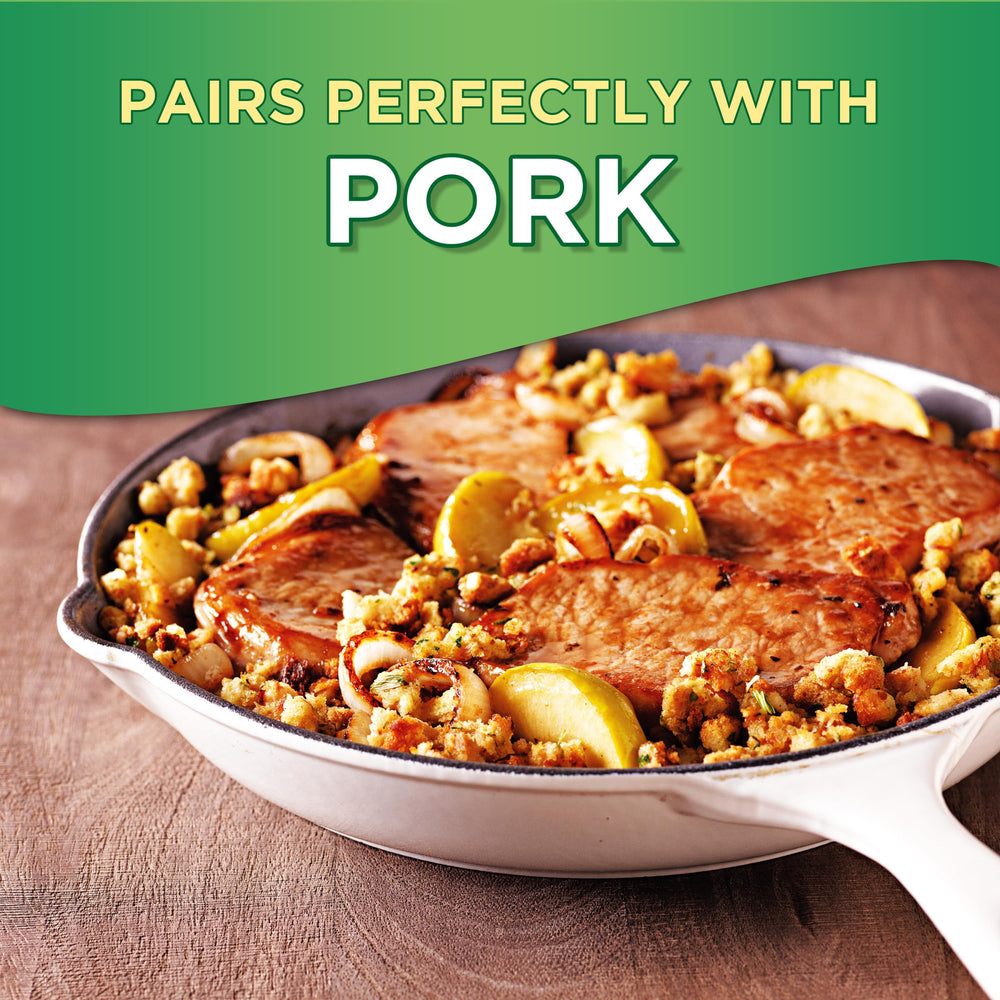 Stove Top Pork Stuffing Mix sparks ideas for pork and apple skillet recipes.