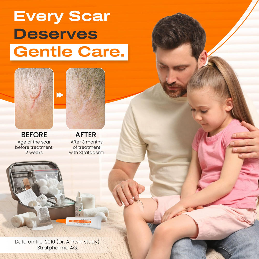 Strataderm application on scar area showing smooth layer