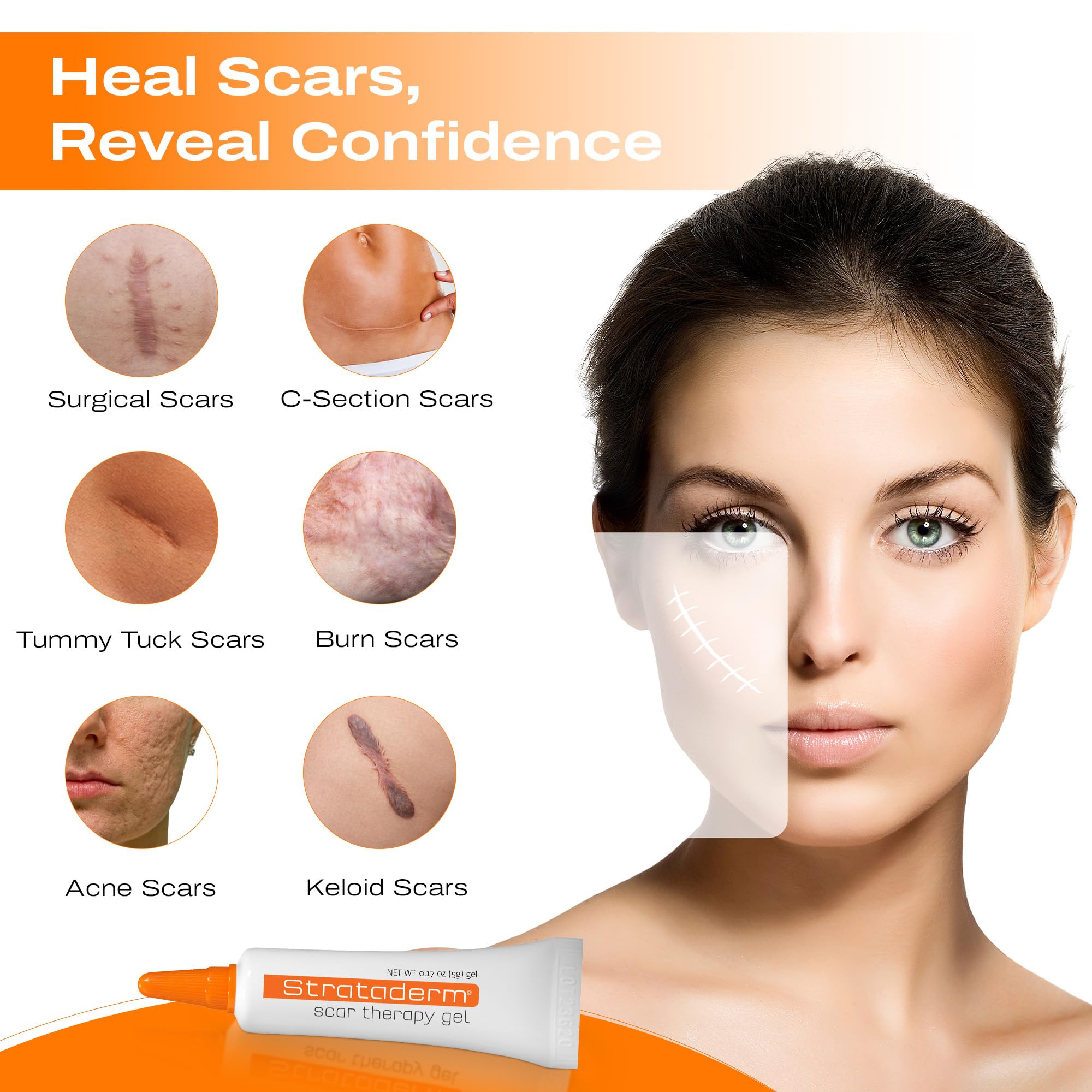 Close-up of Strataderm silicone gel texture for scar management