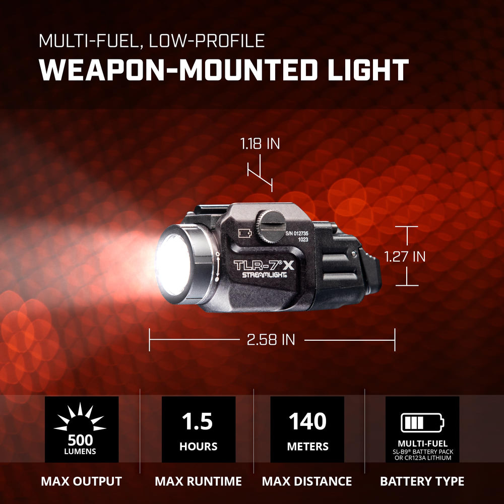 Streamlight TLR-7 X anodized aluminum durability and ruggedness.