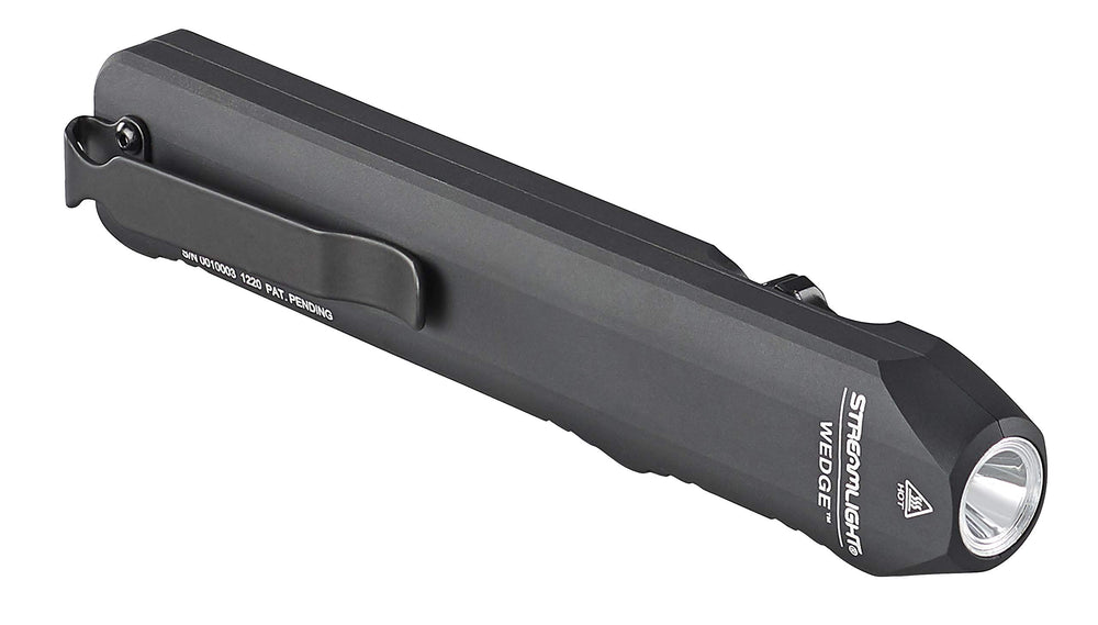 Streamlight Wedge flashlight shown in pocket carry ready for everyday use.