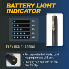 Streetwise stun pen 25M battery indicator shows charge at a glance