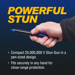 Streetwise stun pen 25M durable metal clip keeps it secure on bag or pocket