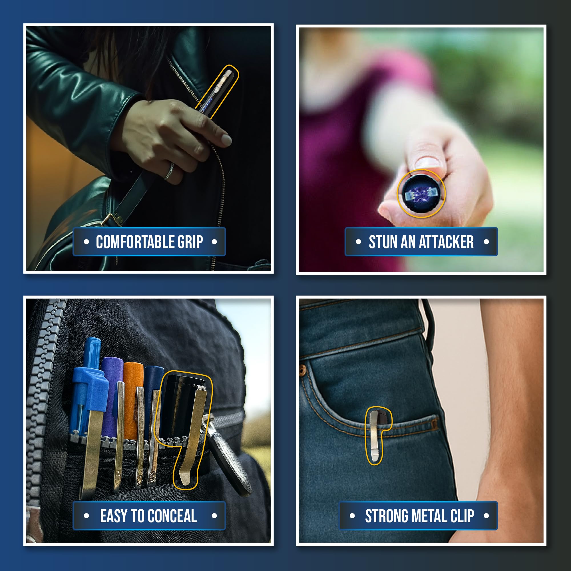 Streetwise stun pen 25M tactical stun device for personal safety