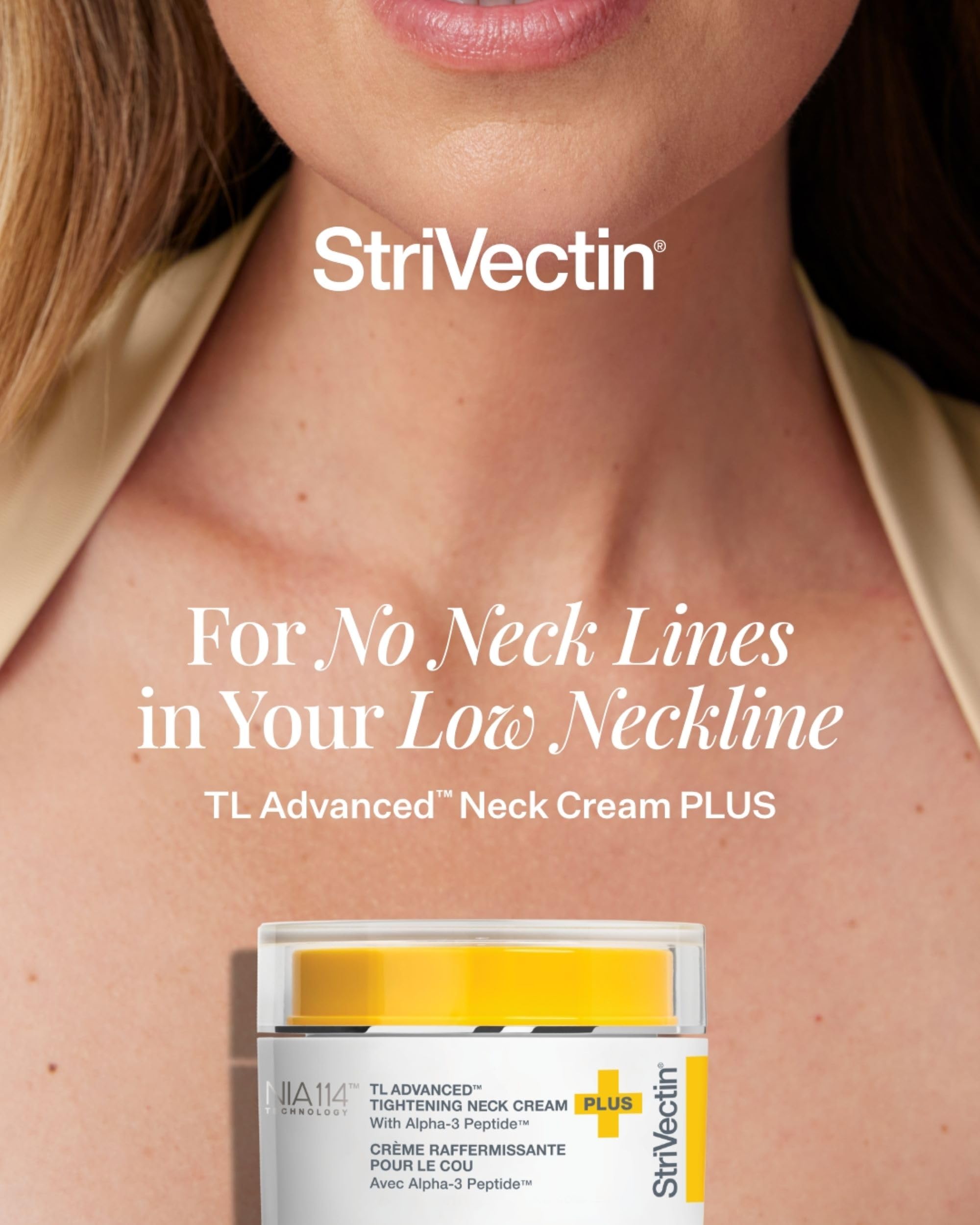 StriVectin alpha 3 peptide texture swirl highlighting advanced formula.