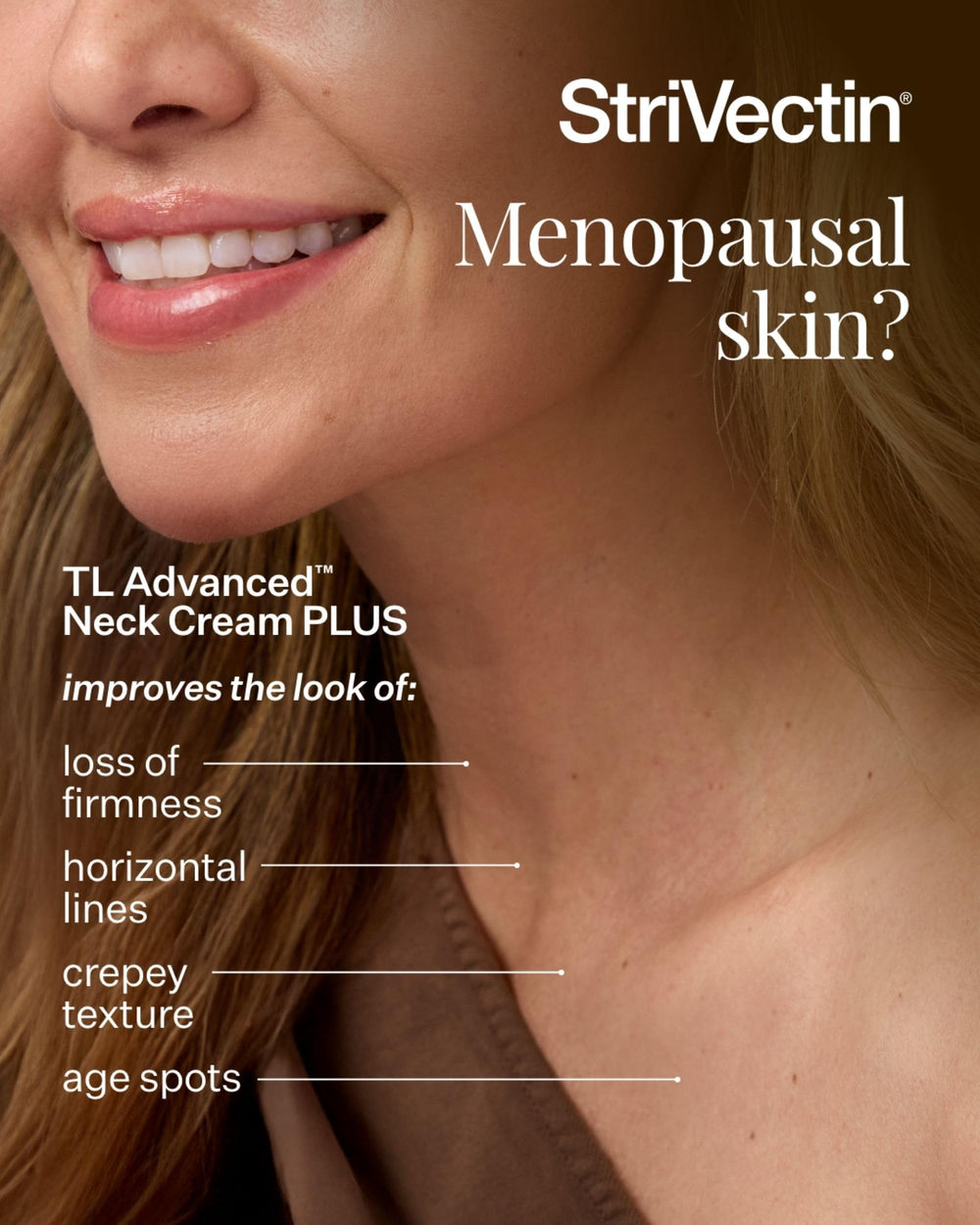 StriVectin bearberry brightening tone on packaging suggesting even skin tone.