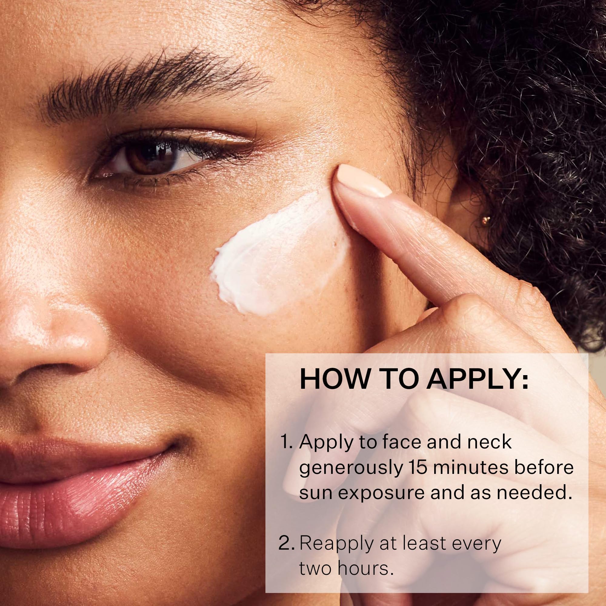 Application shot showing StriVectin cream being applied to skin