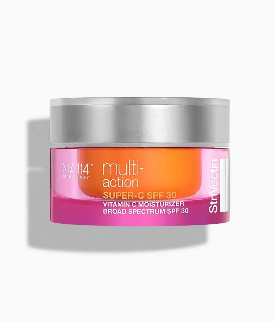 StriVectin Multi-Action Super-C SPF 30 bottle with daily sun protection demo
