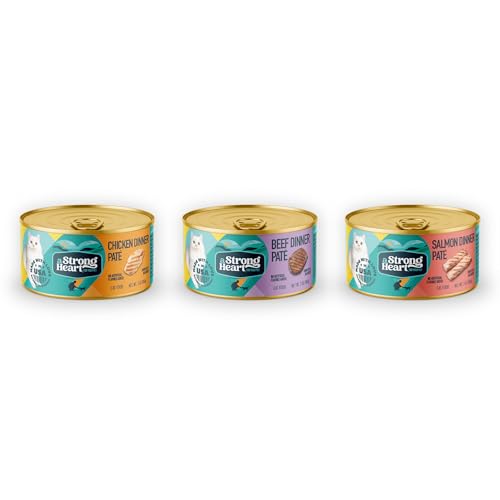 Strongheart beef 3oz can closeup suggests hearty protein for meals.