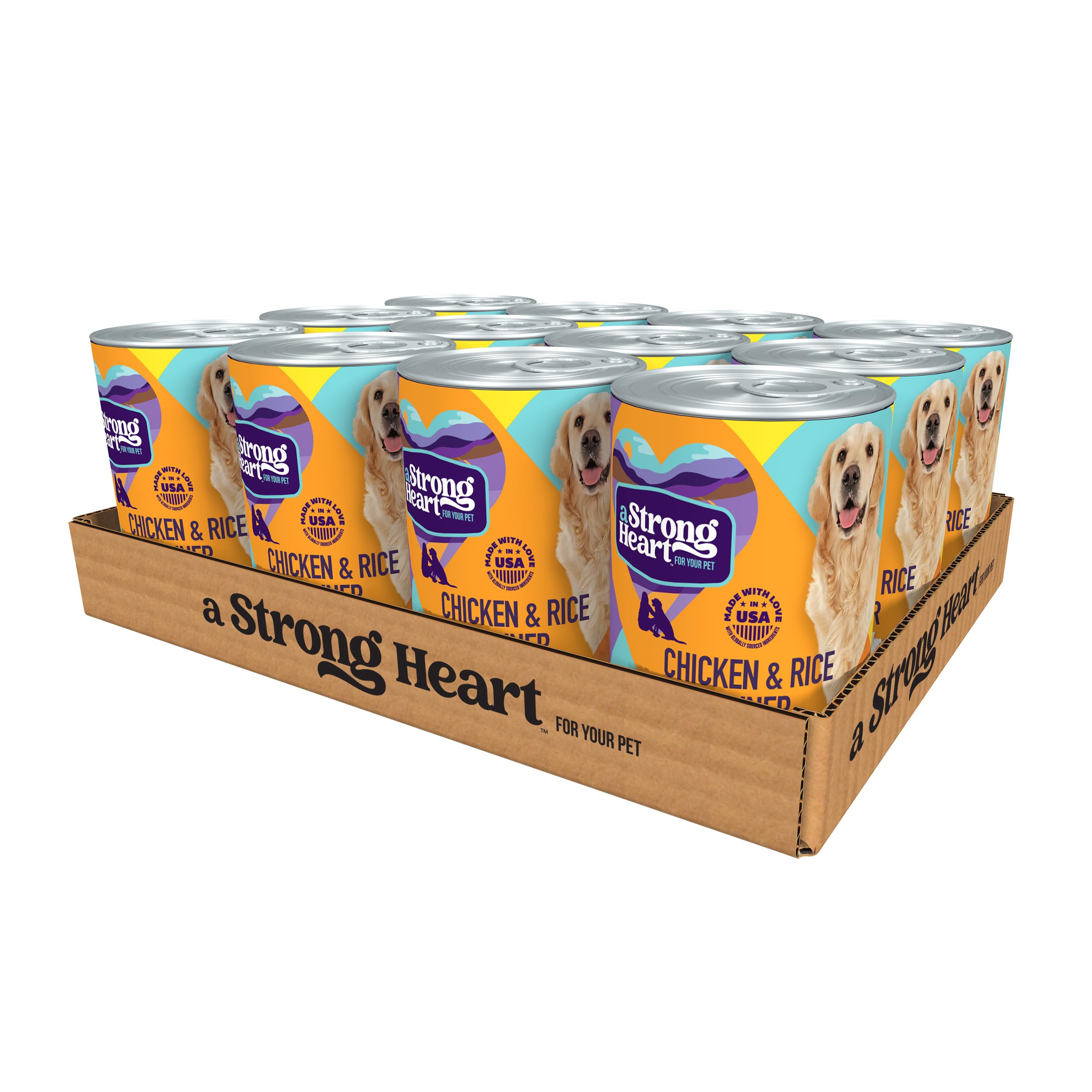Strongheart chicken and rice wet dog food can ideal for daily meals.