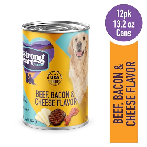 Strongheart serving bowl showcasing beef-bacon-cheese texture for a tasty mealtime experience.
