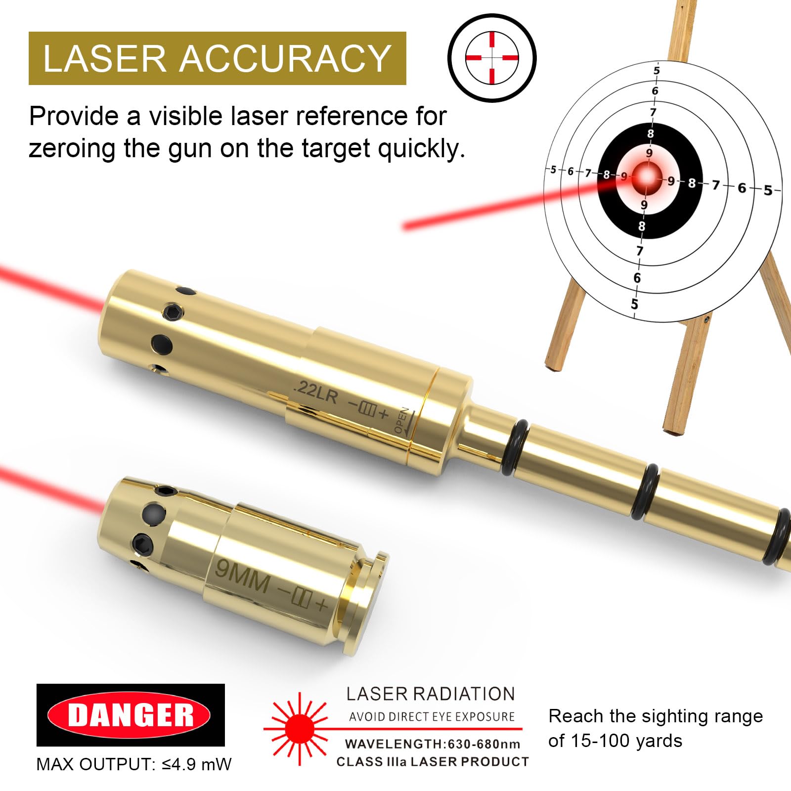 StrongTools boresight kit with red dot focus for hunting and target practice