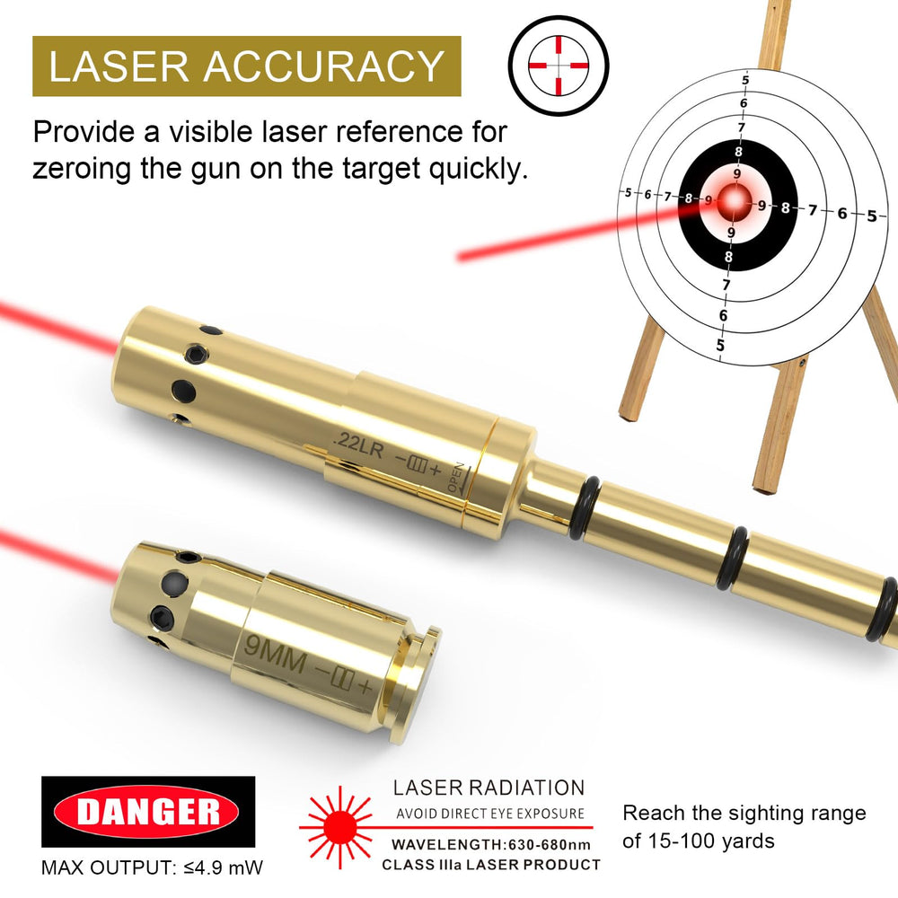 StrongTools boresight kit with red dot focus for hunting and target practice