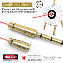 StrongTools boresight kit with red dot focus for hunting and target practice