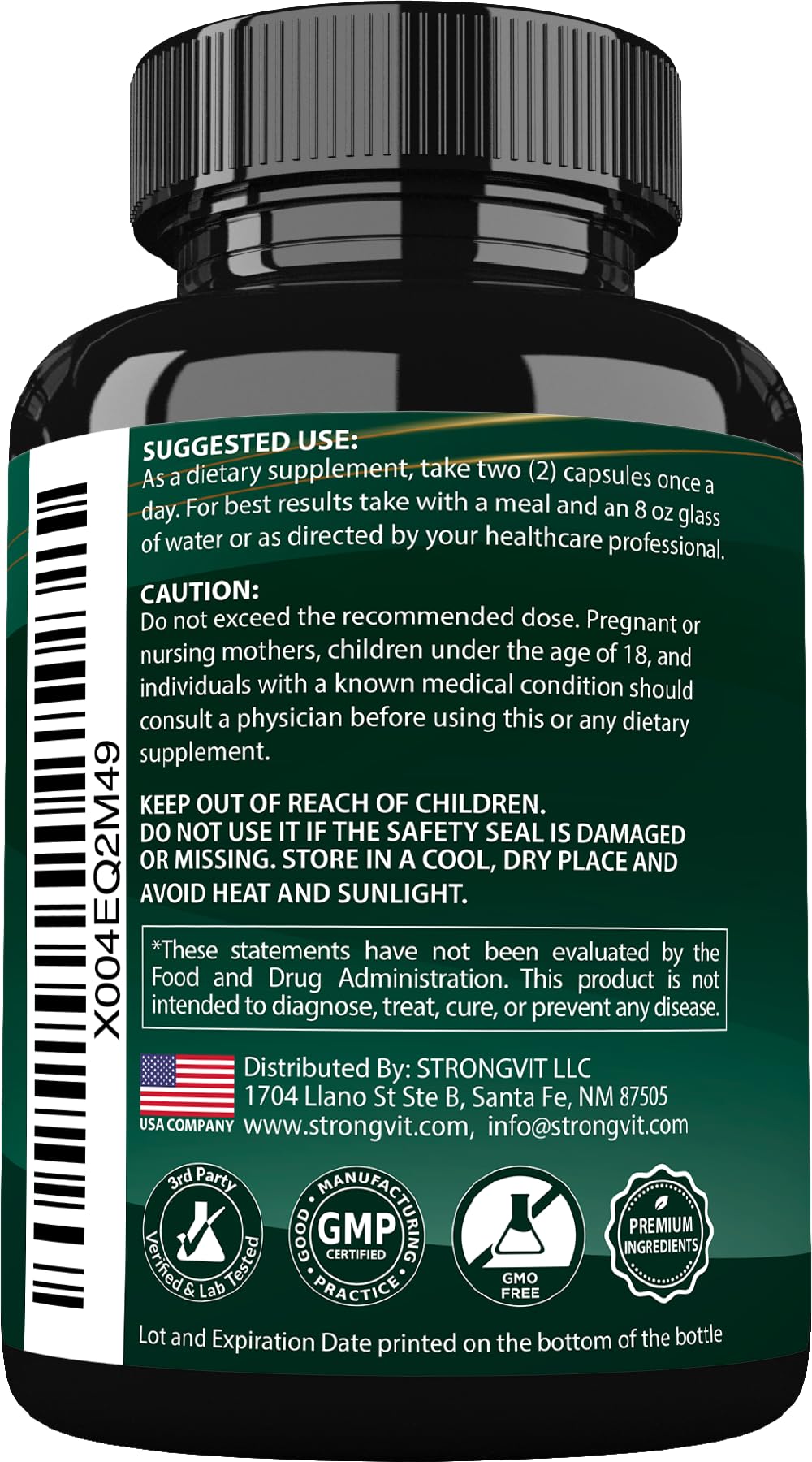 StrongVit Sea Moss lab-test certificate image communicates third-party quality verification.