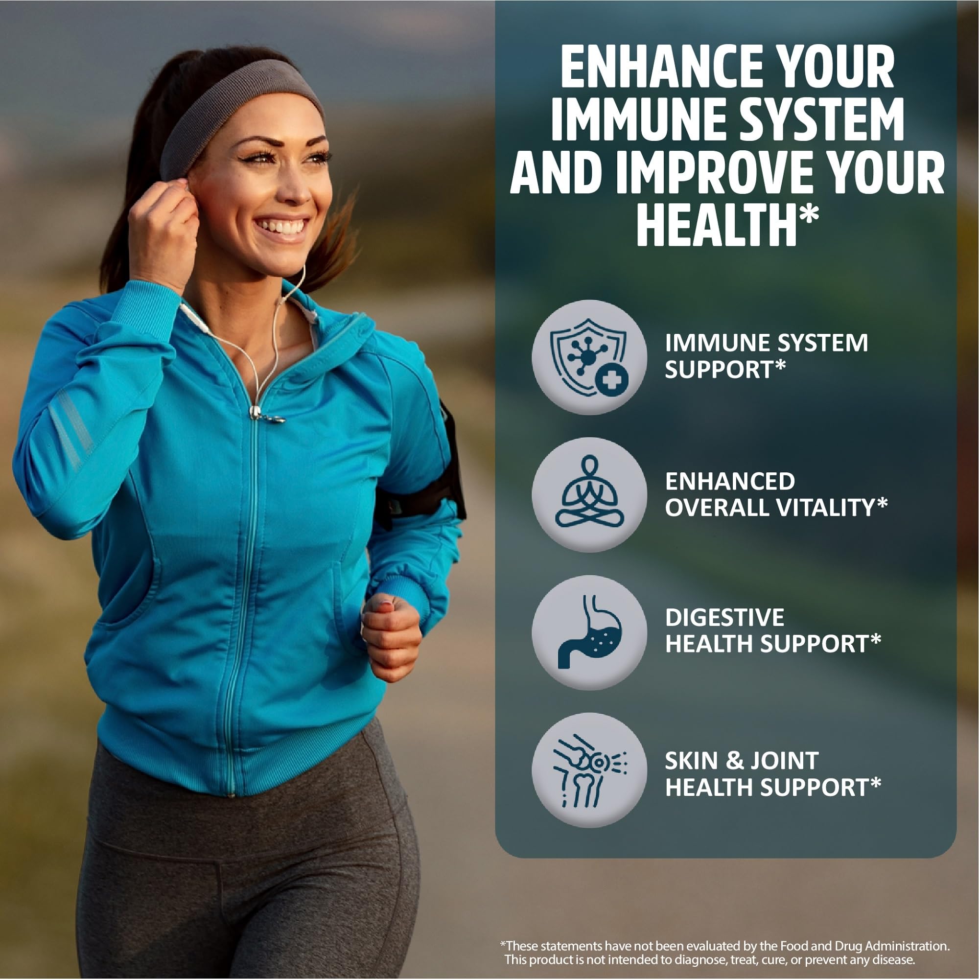 StrongVit Sea Moss label detail reveals vegan, gluten-free credentials and 18-in-1 formula.