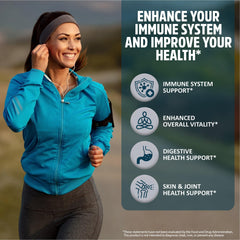 StrongVit Sea Moss label detail reveals vegan, gluten-free credentials and 18-in-1 formula.