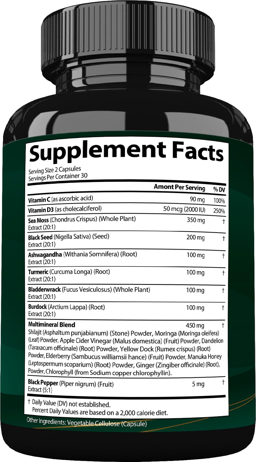 StrongVit Sea Moss packaging display shows easy-to-take bottle for daily routines.