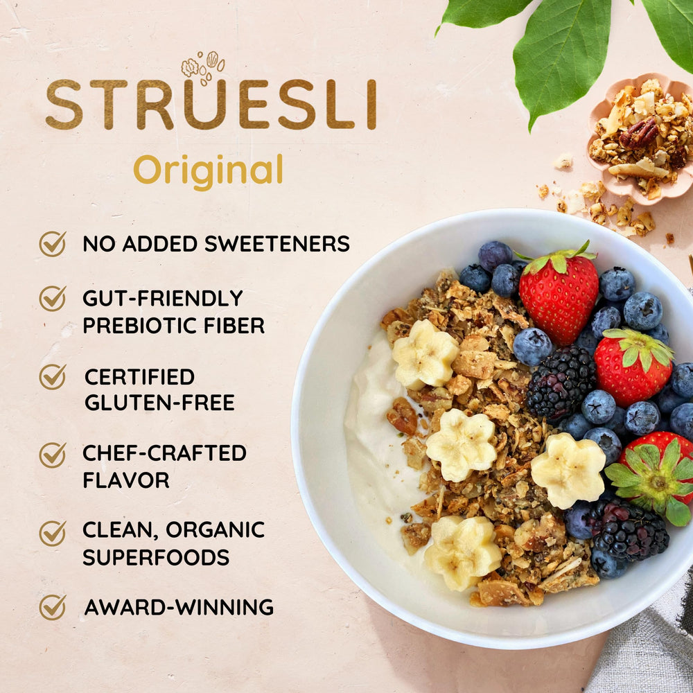 Struesli Original Granola baking into cookies for a clean snack