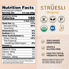 Close-up of Struesli Original Granola showing crisp texture and natural sweetness