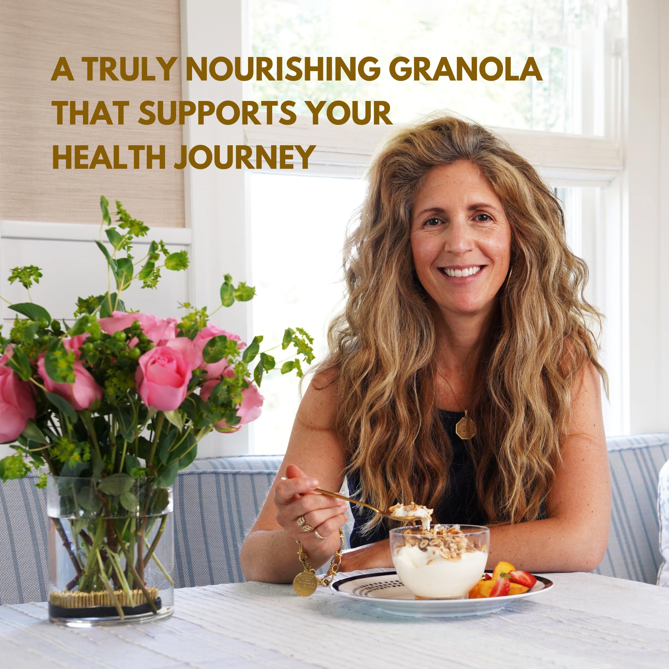 Struesli Original Granola as pancake topping adds crunch and flavor