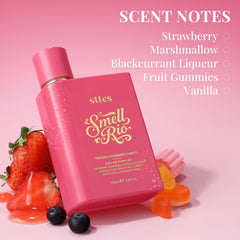 Sttes Smell Rio 606 strawberry gummies visual evokes playful notes.