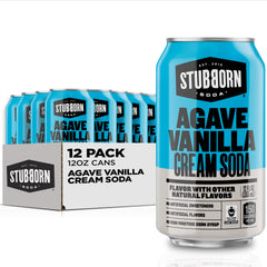 Stubborn Soda Agave Vanilla Cream 12oz cans ready to enjoy anytime