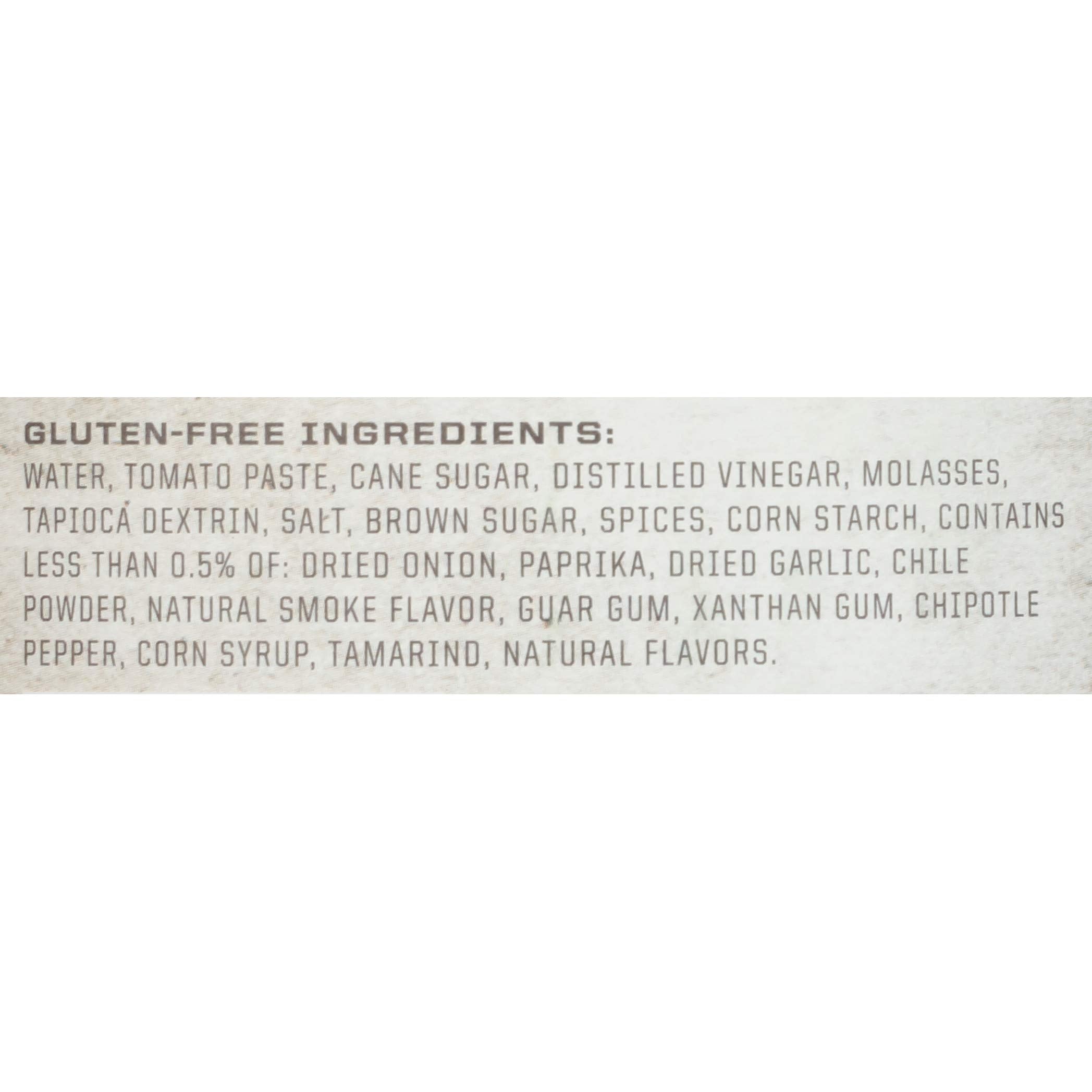 Close-up of Stubb's label highlighting gluten-free and no high-fructose corn syrup