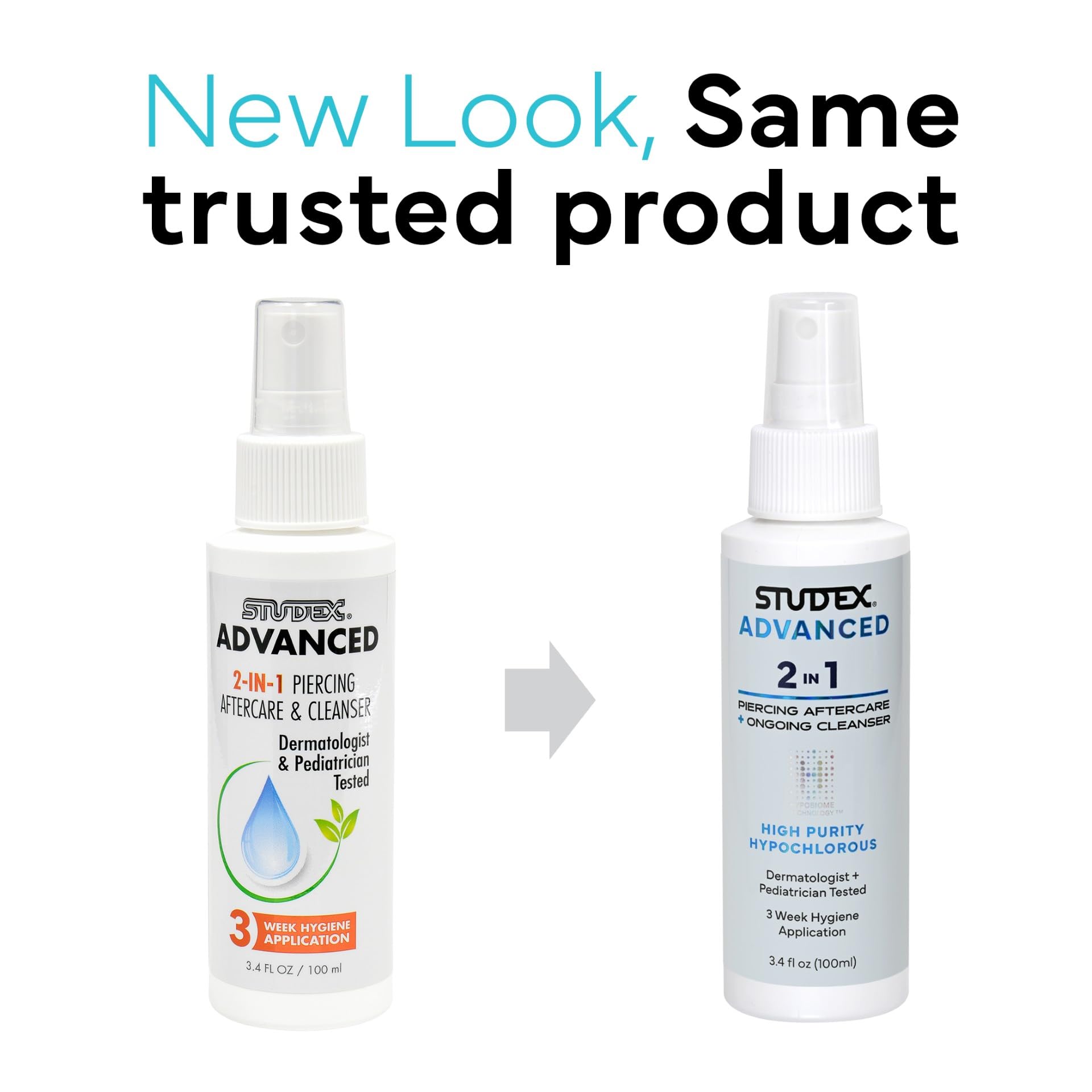 Studex Advanced 2-in-1 spray for ear piercing provides gentle cleansing