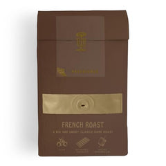 Stumptown French Roast dense beans closeup for bold espresso potential.