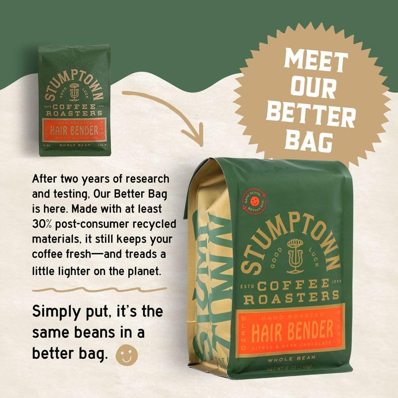 Stumptown Hair Bender pour-over setup shows clean, balanced drip