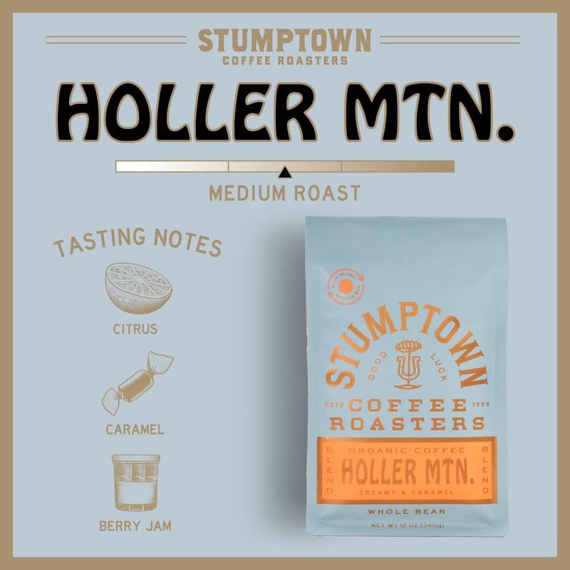 Stumptown Holler Mountain beans spread for grind and fresh brew