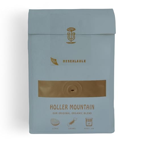 Stumptown Holler Mountain coffee beans closeup highlighting aroma and versatility.