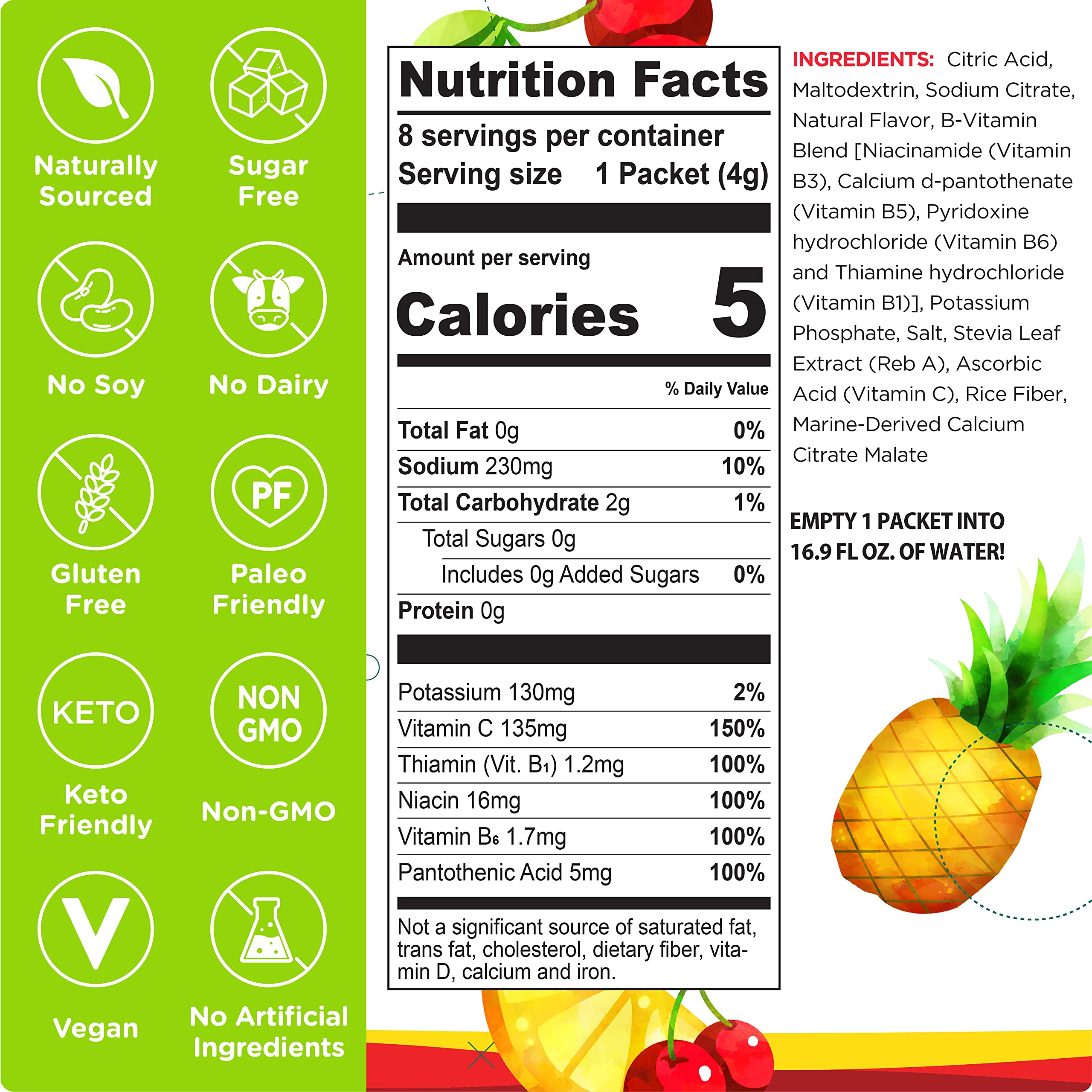 Stur Electrolytes Fruit Punch convenient, keto-friendly hydration on the go.