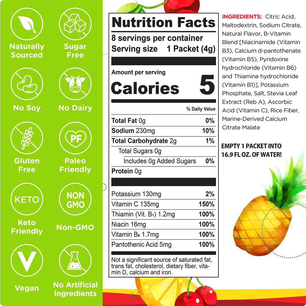 Stur Electrolytes Fruit Punch convenient, keto-friendly hydration on the go.