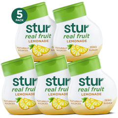 Stur Lemonade bottle with real fruit extracts showing bright, refreshing flavor