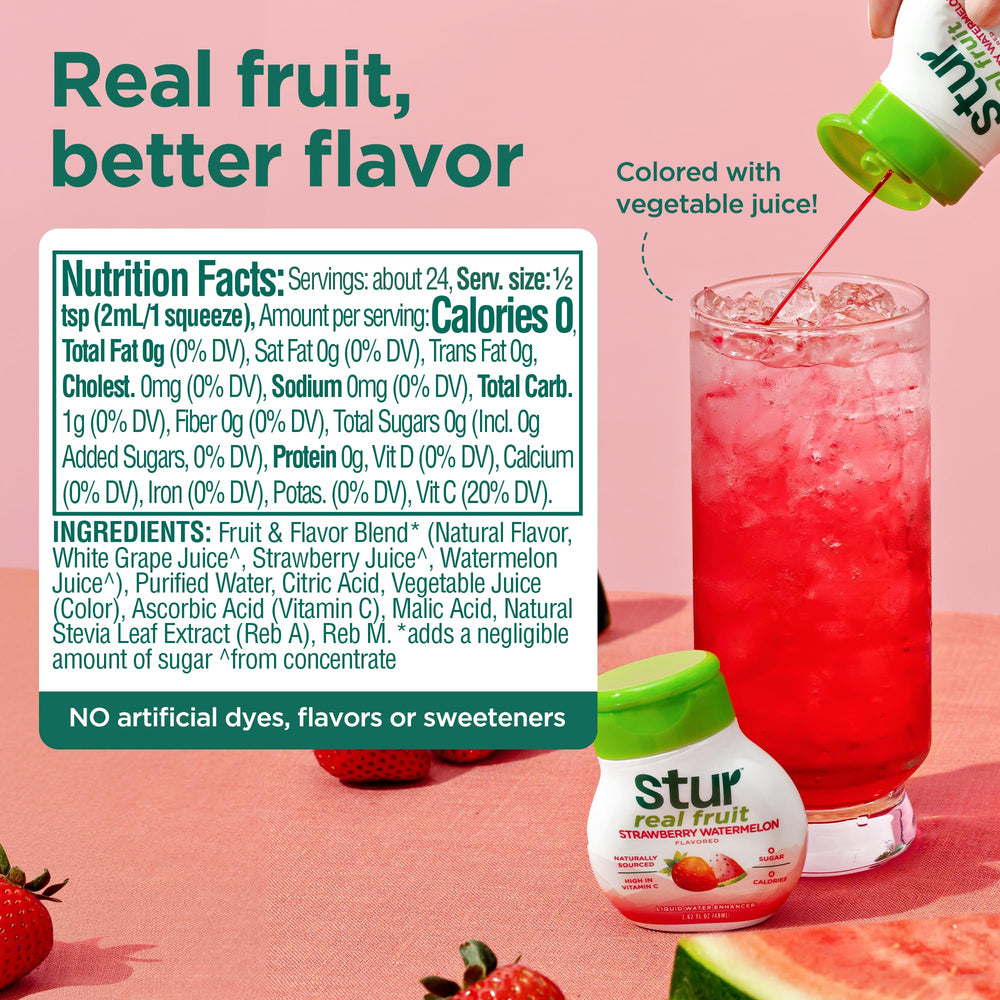 Stur pour into glass showing quick flavor boost on the go.