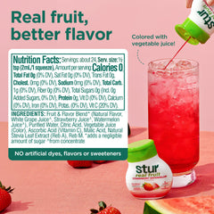 Stur pour into glass showing quick flavor boost on the go.