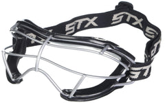 STX 4Sight+ S adult lacrosse goggle front view with oval wire for clear visibility.