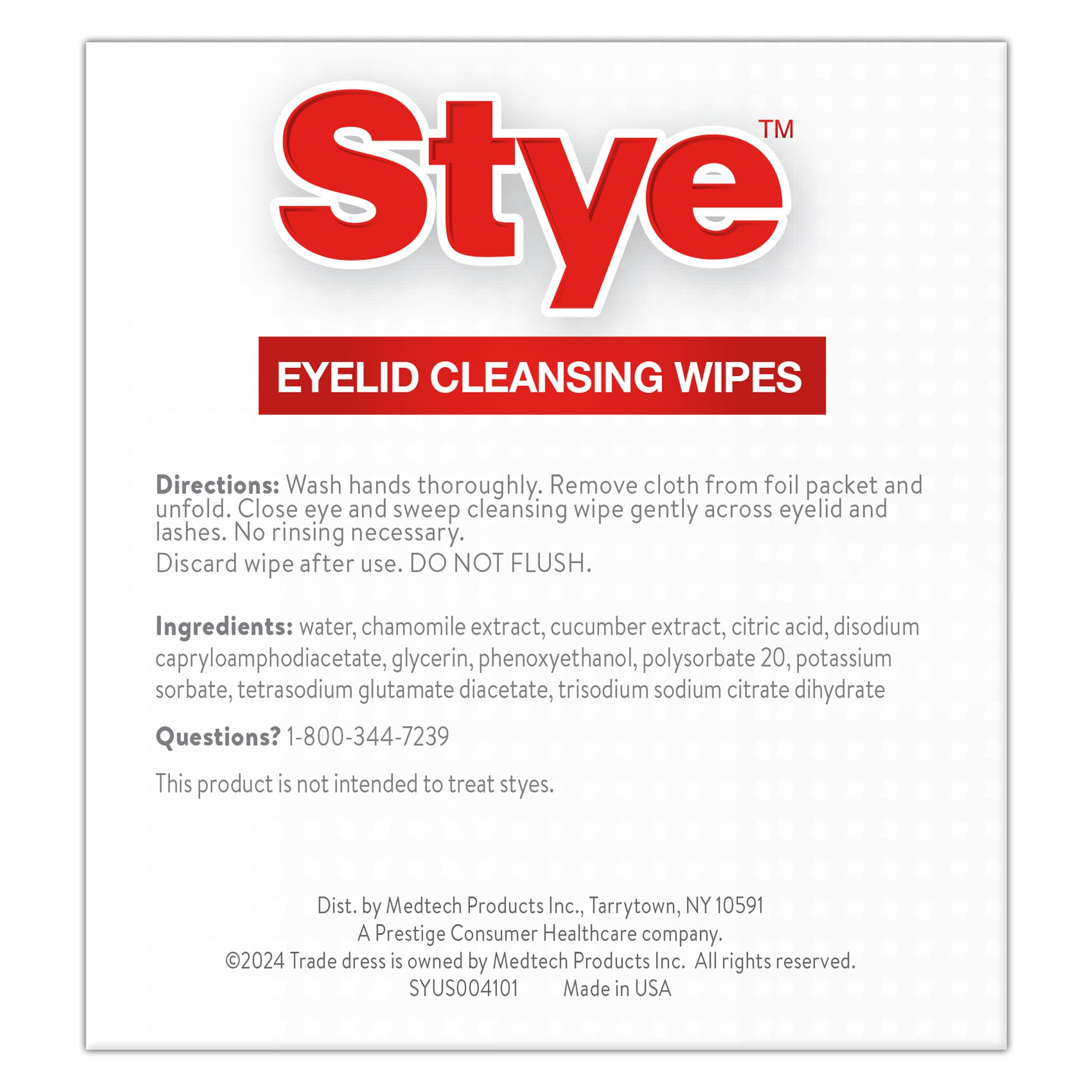 Stye eye wipes premoistened and travel-ready for busy days.