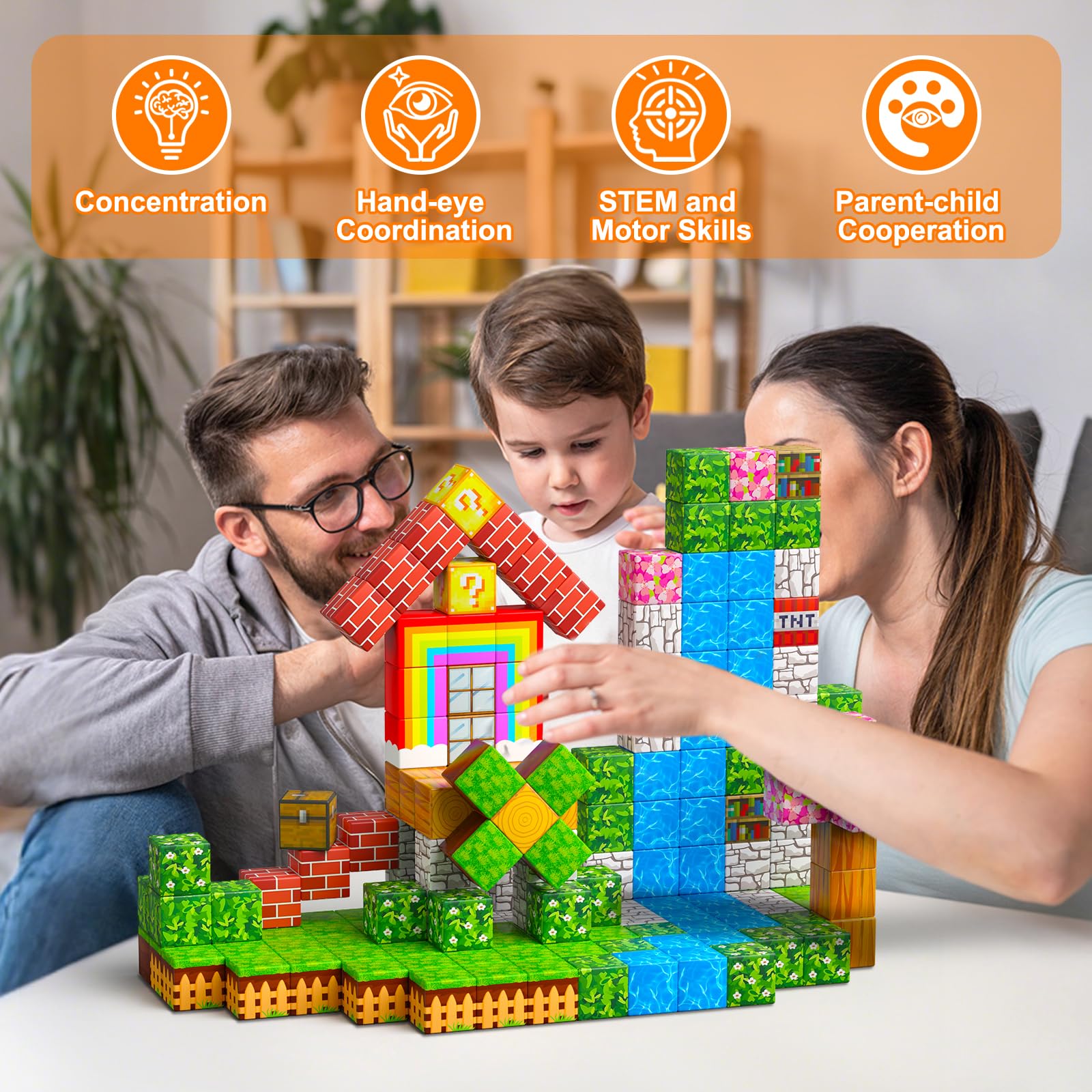 Styleeasy Magnetic Blocks in a child building setup promoting hands-on play.