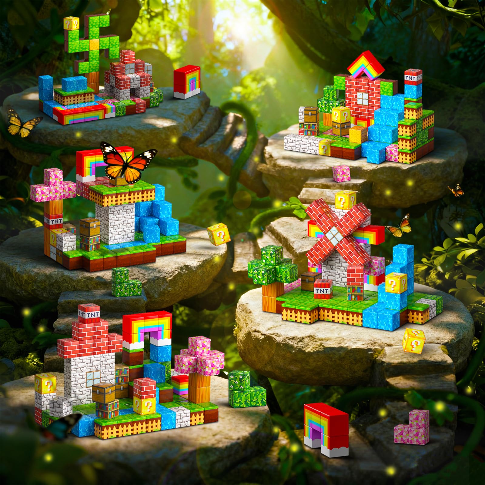 Styleeasy colorful blocks and patterns inspire imaginative construction and color recognition.
