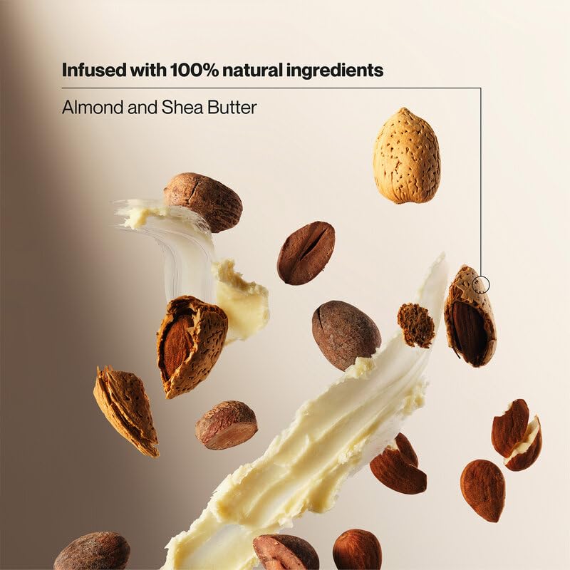 Suave Almond & Shea Butter Conditioner bottle shows smoothing and soft hair