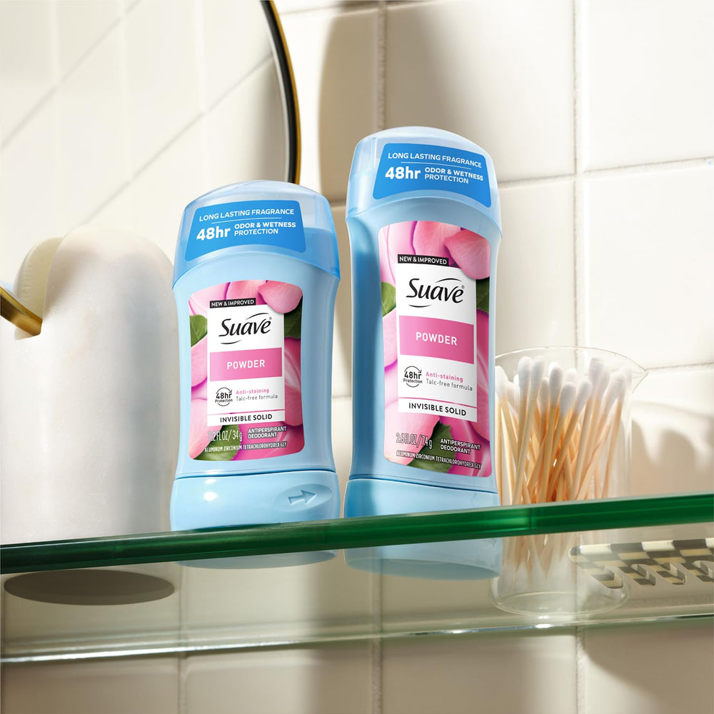 Suave anti-white-mark formula keeps shirts clean