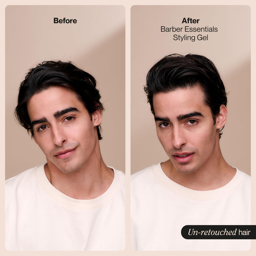 Suave Barber Essentials Gel delivers a no-flakes formula for a clean appearance.