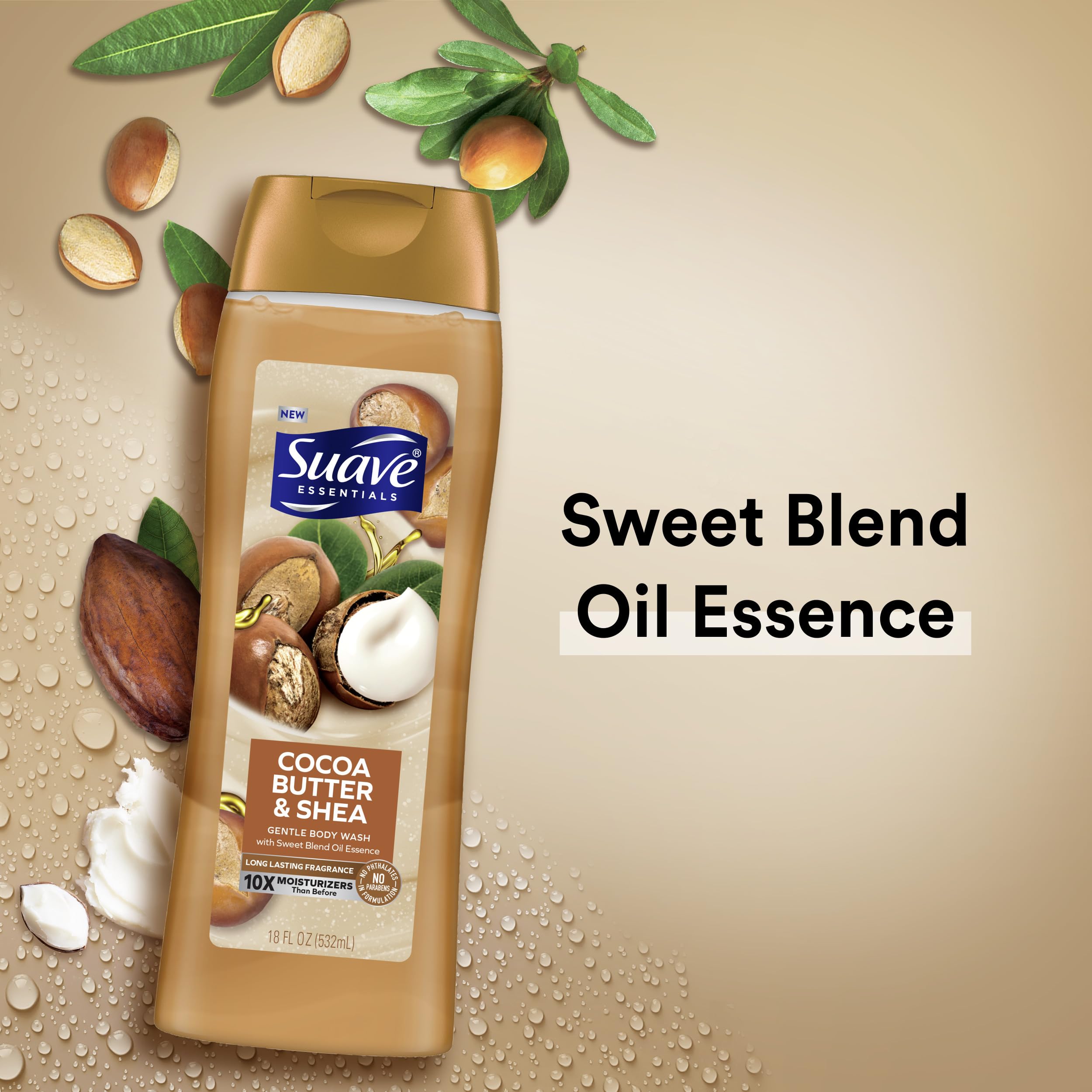 Vitamin E conditioning ingredient highlighted on Suave Essentials bottle